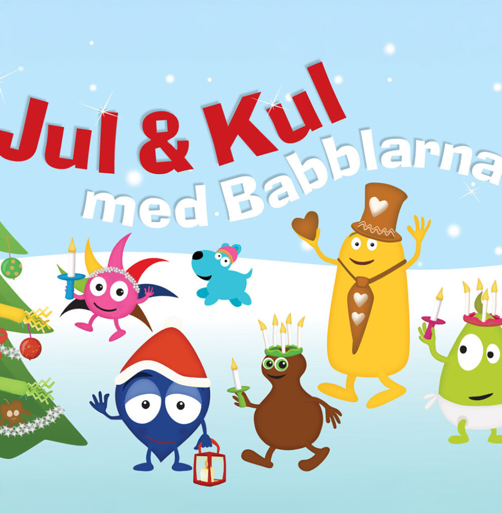 Grafisk bild, färgglada figurer